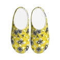 thumbnail image 1 of Yiaed Honeybee Print Slippers Fuzzy Warm Cozy Slippers Non Slip House Slippers For Indoor Outdoor Slippers House Slippers-37/38, 1 of 7