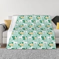 thumbnail image 1 of Yiaed Horse And Flower Print Blanket Throw Blanket Soft Cozy Flannel Blanket for Home Bed Sofa Couch Chair-40"x30", 1 of 6