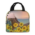 thumbnail image 1 of Yiaed Horse Sunflowers Print Insulated Lunch Bag Reusable Cute Tote Lunch Box, Leakproof Cooler Lunch Bags for Work Office Travel School Picnic, 1 of 5