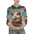 thumbnail image 1 of Yiaed Hot Air Balloon Guinea Pig Print Womens Casual Hoodies Crew Neck Long Sleeve Sweatshirts With Pocket Pullover Tops Women's Hooded Sweatshirt-X-Large, 1 of 5