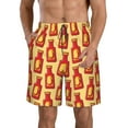 thumbnail image 1 of Yiaed Hot Chili Print Men's Swim Trunks with Lining Quick Dry Sports Shorts Beach Shorts Boardshorts-Medium, 1 of 5
