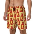 Yiaed Hot Chili Print Mens Swim Trunks Bathing Suit Compression Liner
