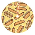 thumbnail image 1 of Yiaed Hot Dogs Print Christmas Tree Skirt , Tree SkirtsTree Mat for Christmas Winter Holiday Indoor Decorations-48", 1 of 7