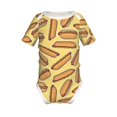 thumbnail image 1 of Yiaed Hot Dogs Print Infant Climbing Short Sleeve Onesie One-Piece Baby Bodysuit Clothes 0-12 Months -3 Months, 1 of 6