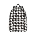thumbnail image 1 of Yiaed Houndstooth Black And White Print Backpack, Premium Laptop Backpack, Travel Backpack for Women, Lightweight Backpacks, Comfortable Back Pack-Small, 1 of 1