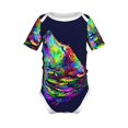 thumbnail image 1 of Yiaed Howling Wolf Print Infant Climbing Short Sleeve Onesie One-Piece Baby Bodysuit Clothes 0-12 Months -9M, 1 of 6