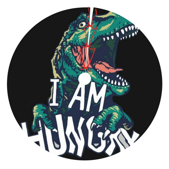 Yiaed Hungry Tyrannosaurus Print Christmas Tree Skirt , Tree SkirtsTree Mat for Christmas Winter Holiday Indoor Decorations-48"