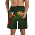 thumbnail image 1 of Yiaed Hybrid Parrot in the Forest Print Men's Swim Trunks with Lining Quick Dry Sports Shorts Beach Shorts Boardshorts-3X-Large, 1 of 5