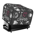 thumbnail image 1 of Yiaed I Love Coffee Print 4 Slice Toaster Dust Cover Bread Machine Oven Dustproof Cover Kitchen Bakeware Protector Dustproof Fingerprint Protection, 1 of 7