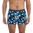 thumbnail image 1 of Yiaed Ice Blue Heart Print Men's Soft Cotton Boxer Shorts Breathable Boxers Underwear Moisture-Wicking Underwear Stretch Boxer Briefs for Man-X-Large, 1 of 5