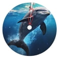 thumbnail image 1 of Yiaed Ice Blue Ocean Cute Dolphin Print Christmas Tree Skirt , Tree SkirtsTree Mat for Christmas Winter Holiday Indoor Decorations-30", 1 of 7