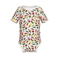 thumbnail image 1 of Yiaed Ice Cream Popsicles Print Infant Climbing Short Sleeve Onesie One-Piece Baby Bodysuit Clothes 0-12 Months -, 1 of 6