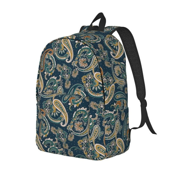 Yiaed Indian Paisley 2 Print Print Laptop Backpack Travel Canvas Backpack Vintage Aesthetic Backpack for School Knapsack Backpack Backpack for School-