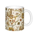 thumbnail image 1 of Yiaed Indian Paisley Print Ceramics Coffee,Large Handle Design,Extra Large Tea and Coffee Cup for Office and Home Mugs, 1 of 6