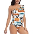 thumbnail image 1 of Yiaed Industrial Transportations Print Women One Piece Swimsuits Tummy Control One Shoulder Bathing Suits Pattern Ruffle Swimwear-XX-Large, 1 of 8
