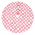 thumbnail image 1 of Yiaed Irregular Plaid Print Christmas Tree Skirt , Tree SkirtsTree Mat for Christmas Winter Holiday Indoor Decorations-30", 1 of 7
