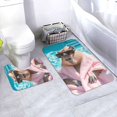 thumbnail image 1 of Yiaed Island Vacation Guinea Pig Print Bathroom Mat Set 2 Pieces Mat Anti-Skid Pad Ultra Soft and Absorbent Bathroom Bath Mat Contour Bath Rugs for Toilet Base, 1 of 1