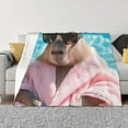 thumbnail image 1 of Yiaed Island Vacation Guinea Pig Print Blanket Throw Blanket Soft Cozy Flannel Blanket for Home Bed Sofa Couch Chair-50"x40", 1 of 6