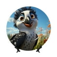 thumbnail image 1 of Yiaed Joyful Animated Bird Print Bone China Decorative Plate Ceramic Dinner Plates Art Crafts with Display Stand-10in, 1 of 6