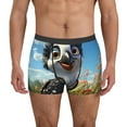 thumbnail image 1 of Yiaed Joyful Animated Bird Print Men's Soft Cotton Boxer Shorts Breathable Boxers Underwear Moisture-Wicking Underwear Stretch Boxer Briefs for Man-Medium, 1 of 5