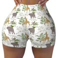 thumbnail image 1 of Yiaed Jungle Animal Print Women's Athletic Shorts Running Shorts Sporty Short High Waisted Elastic Workout Shorts for Yoga Gym Running & Sports -Medium, 1 of 8