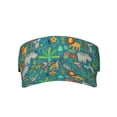 thumbnail image 1 of Yiaed Jungle Animals Print Sport Sun Visor Hats Adjustable Empty Top Baseball Cap Cotton Ball Caps for Women and Men, 1 of 5