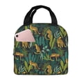 thumbnail image 1 of Yiaed Jungle Leopard Yellow Print Insulated Lunch Bag Reusable Cute Tote Lunch Box, Leakproof Cooler Lunch Bags for Work Office Travel School Picnic, 1 of 5
