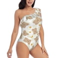 thumbnail image 1 of Yiaed Kawaii Bear Print Women One Piece Swimsuits Tummy Control One Shoulder Bathing Suits Pattern Ruffle Swimwear-Medium, 1 of 8