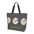 thumbnail image 1 of Yiaed Keep Life Simple Daisy Flower Print Handbag for Women Tote Purse Shoulder Bag Large Fashion Hobo Purse Handbag Shopping Tote, 1 of 5