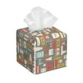 thumbnail image 1 of Yiaed Kitchen Food Print Tissue Box Cover, PU Leather Decorative Organizer for Tabletop, Bathroom, Car, Office Creative Decorative, 1 of 7
