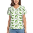 thumbnail image 1 of Yiaed Kitchen Utensiles Cooking Pots Print Women's T Shirt V-Neck Short Sleeve Shirt Casual Breathable Tee Summer Tops-XX-Large, 1 of 5
