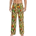 thumbnail image 1 of Yiaed Kittens With Maple Leaves Print Men's Lounge Pants, Loose PJ Bottoms, Long Pajama Pants for Men-Large, 1 of 6