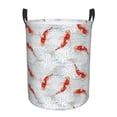thumbnail image 1 of Yiaed Koi Fish Corals,Spring Summer Print Large Laundry Basket,Dirty Clothes Hamper, Baby Laundry Hamper for Toys, Woven Laundry Basket for Clothes, Blanket Storage Basket-Medium, 1 of 6