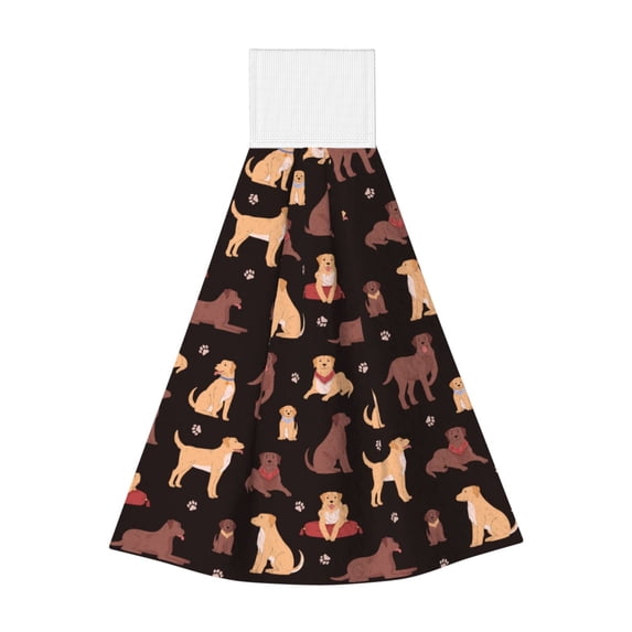 Yiaed Labrador Retriever Dog Print Coral Velvet Wipes Absorbent Wipes Cleaning Cloths Household Table and Dish Wiping Cloths