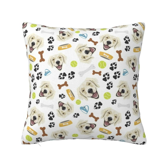 Yiaed Labrador Retriever Dog Print Pillow Covers Super Soft Decorative Square Throw Pillow Covers Case Cushion Covers for Sofa Couch Bedroom Car Decor（No pillow core）-18"x18"