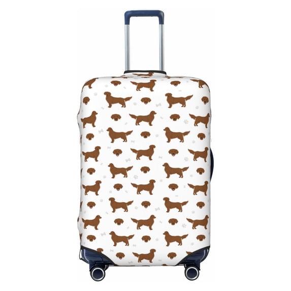 Yiaed Labrador Retriever Dog Print Travel Luggage Cover Suitcase Protector Fits 18-32 Inch Luggage Wheel Covers Patterned Elastic Luggage Anti-scratch(No luggage)-Large