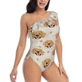 thumbnail image 1 of Yiaed Labrador Retriever Dog Print Women One Piece Swimsuits Tummy Control One Shoulder Bathing Suits Pattern Ruffle Swimwear-Medium, 1 of 8