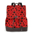 thumbnail image 1 of Yiaed Ladybug Pattern Print Laptop Backpack for Women Slim Computer Bag Work Travel College Backpack Purse Fits 14 Inch Notebook, 1 of 4