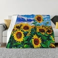 thumbnail image 1 of Yiaed Landscape With Sunflowers Print Blanket Throw Blanket Soft Cozy Flannel Blanket for Home Bed Sofa Couch Chair-40"x30", 1 of 6