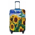thumbnail image 1 of Yiaed Landscape With Sunflowers Print Travel Luggage Cover Suitcase Protector Fits 18-32 Inch Luggage Wheel Covers Patterned Elastic Luggage Anti-scratch（No luggage）-Small, 1 of 5