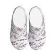 thumbnail image 1 of Yiaed Lavender And Butterfly Print Slippers Fuzzy Warm Cozy Slippers Non Slip House Slippers For Indoor Outdoor Slippers House Slippers-46/47, 1 of 7