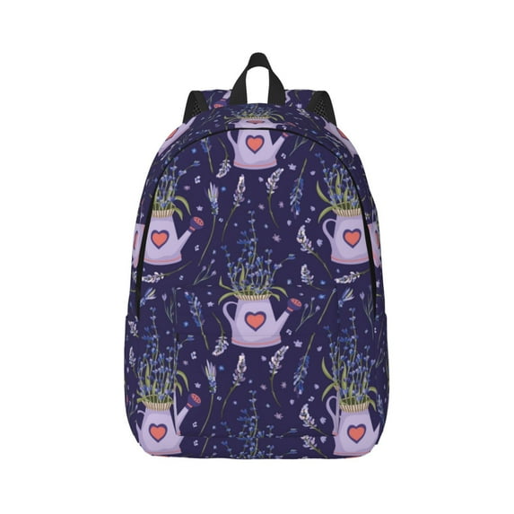 Yiaed Lavender Flowers Print Backpack, Premium Laptop Backpack, Travel Backpack for Women, Lightweight Backpacks, Comfortable Back Pack-Small