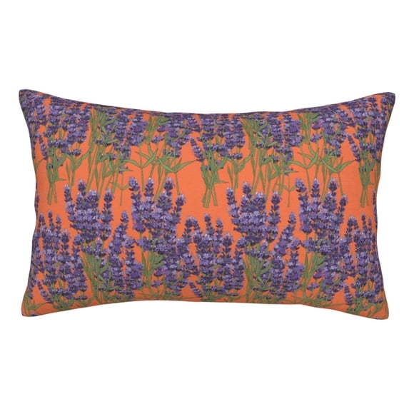 Yiaed Lavender Flowers Print Brushed Microfiber Envelope Pillowcases, Standard,Envelope Closure Pillow Cases(No pillow core)-14"x20"