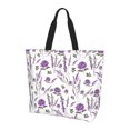 thumbnail image 1 of Yiaed Lavender Flowers Print Handbag for Women Tote Purse Shoulder Bag Large Fashion Hobo Purse Handbag Shopping Tote, 1 of 5
