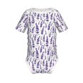 thumbnail image 1 of Yiaed Lavender Flowers Print Infant Climbing Short Sleeve Onesie One-Piece Baby Bodysuit Clothes 0-12 Months -2 Years, 1 of 6