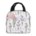 thumbnail image 1 of Yiaed Lavender Flowers Print Insulated Lunch Bag Reusable Cute Tote Lunch Box, Leakproof Cooler Lunch Bags for Work Office Travel School Picnic, 1 of 5