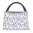 thumbnail image 1 of Yiaed Lavender Flowers Print Lunch box lunch bag Portable Insulated Lunch Box for Women Men Cooler Tote Bag with Front Pocket for Work Picnic Travel, 1 of 6