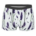 thumbnail image 1 of Yiaed Lavender Flowers Print Men's Soft Cotton Boxer Shorts Breathable Boxers Underwear Moisture-Wicking Underwear Stretch Boxer Briefs for Man-Medium, 1 of 5