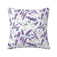 thumbnail image 1 of Yiaed Lavender Flowers Print Pillow Covers Super Soft Decorative Square Throw Pillow Covers Case Cushion Covers for Sofa Couch Bedroom Car Decor（No pillow core）-22"x22", 1 of 7