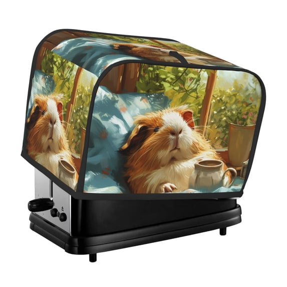 Yiaed Lazy Home Style Guinea Pig Print Two Slice Bread Machine Cover, Universal Size Kitchen Appliance Cover for Bread Machine,Bread Machine Cover